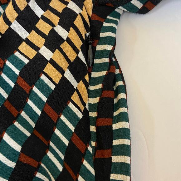 Maeve Anthropologie Gianna Tunic V Neck Geometric Print Dress Pockets 2 Petite - Picture 6 of 14